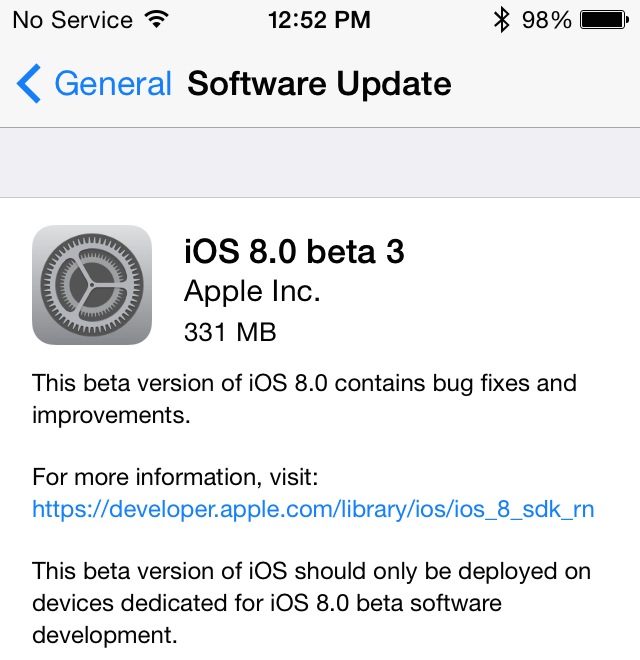 ios 8 beta 3